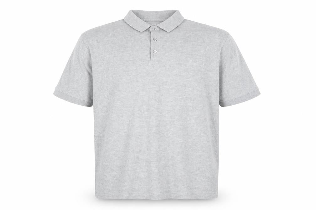 Easy Mens Grey  Cotton  Polo Size L Collared