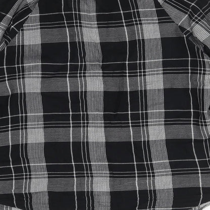 Preloved NEXT Womens Multicoloured Plaid Cotton Basic Button-Up Size 10 Round Neck - Label