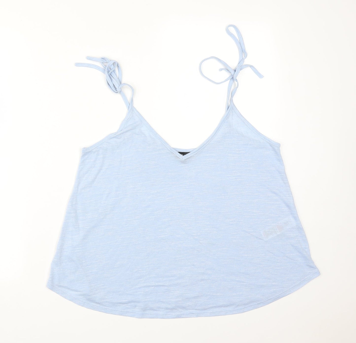 New Look Womens Blue  Polyester Camisole T-Shirt Size 12 V-Neck