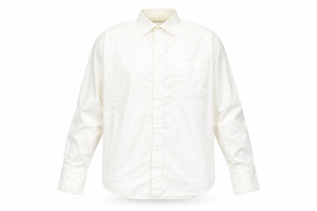 M*S Mens Ivory  Cotton  Button-Up Size 16 Collared