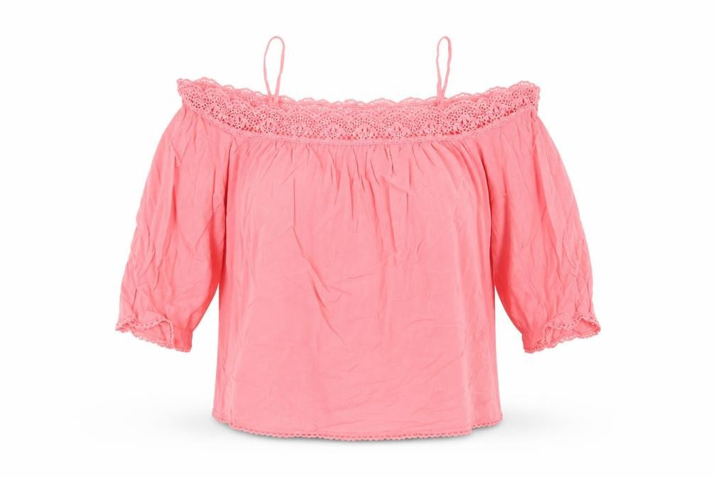 New Look Womens Pink  Viscose Basic T-Shirt Size 12