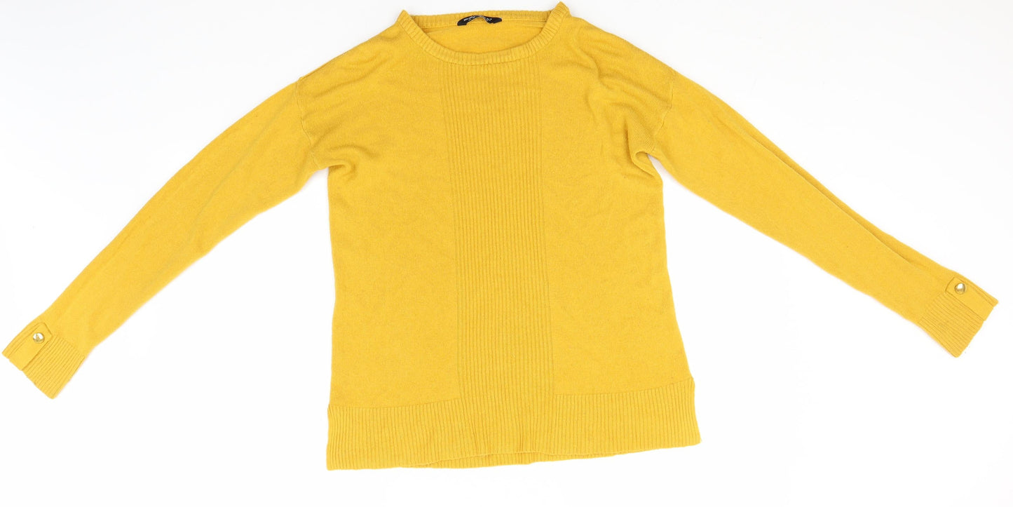 Select Womens Orange Roll Neck  Acrylic Pullover Jumper Size M