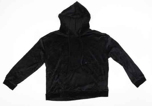Preworn Womens Black  Cotton Pullover Hoodie Size 2XL