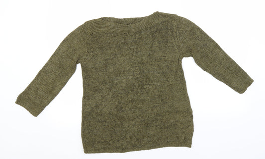 Dorothy Perkins Womens Brown Round Neck  Acrylic Pullover Jumper Size 10