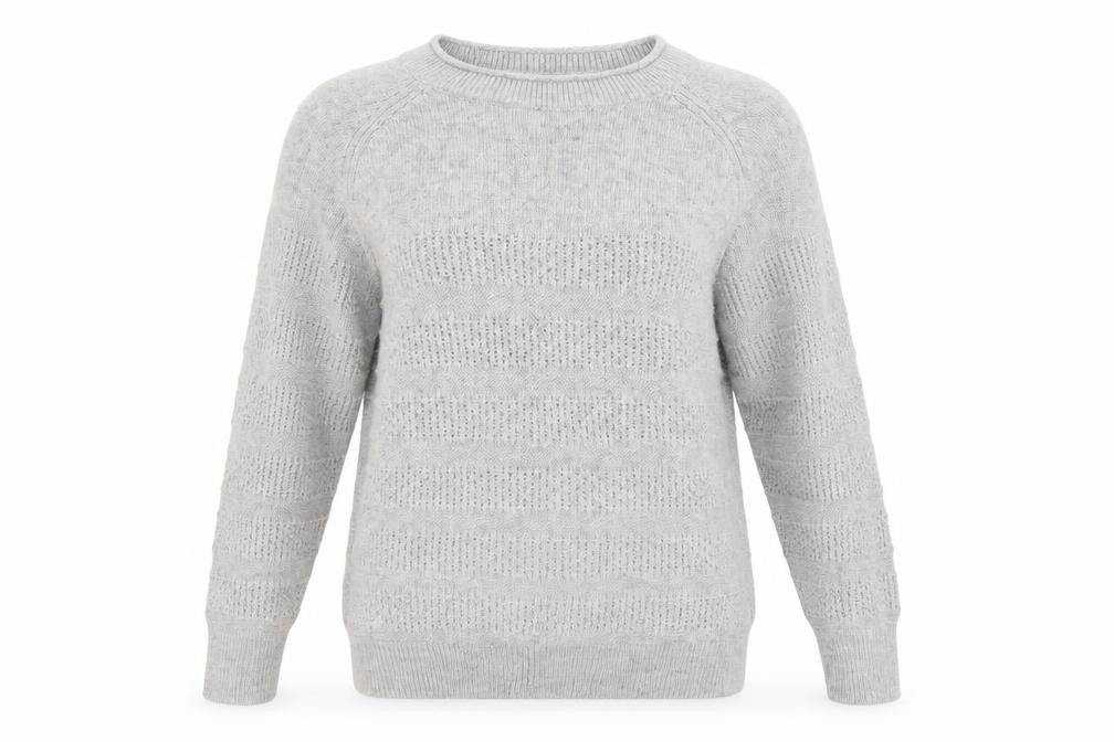 6ixty 8ight Womens Grey Round Neck  Acrylic Pullover Jumper Size S