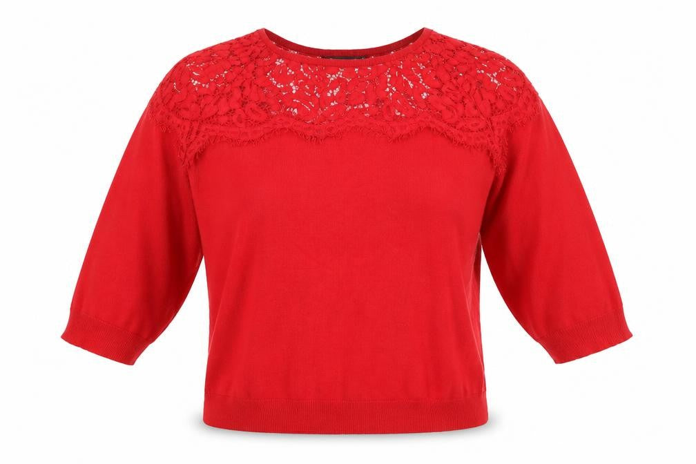 Bonmarché Womens Red Viscose Pullover Hoodie Size M