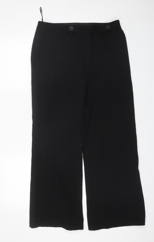 Dorothy Perkins Womens Black  Polyester Dress Pants Trousers Size 14 L31 in Regular