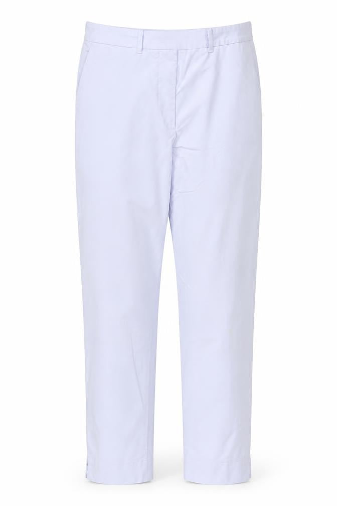 Marks and Spencer Womens Blue  Cotton Trousers  Size 8 L25 in Regular