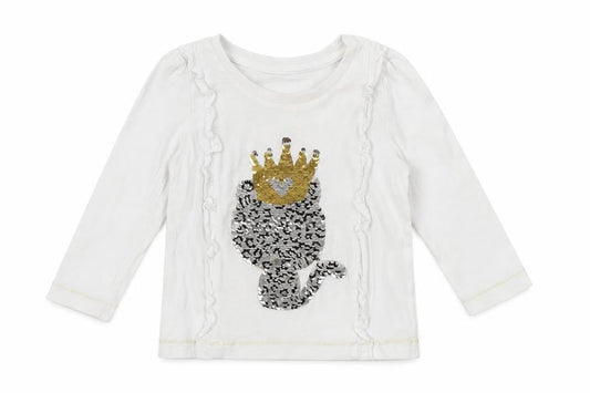 Matalan Baby White  Cotton Basic T-Shirt Size 9-12 Months Crew Neck  - Cat
