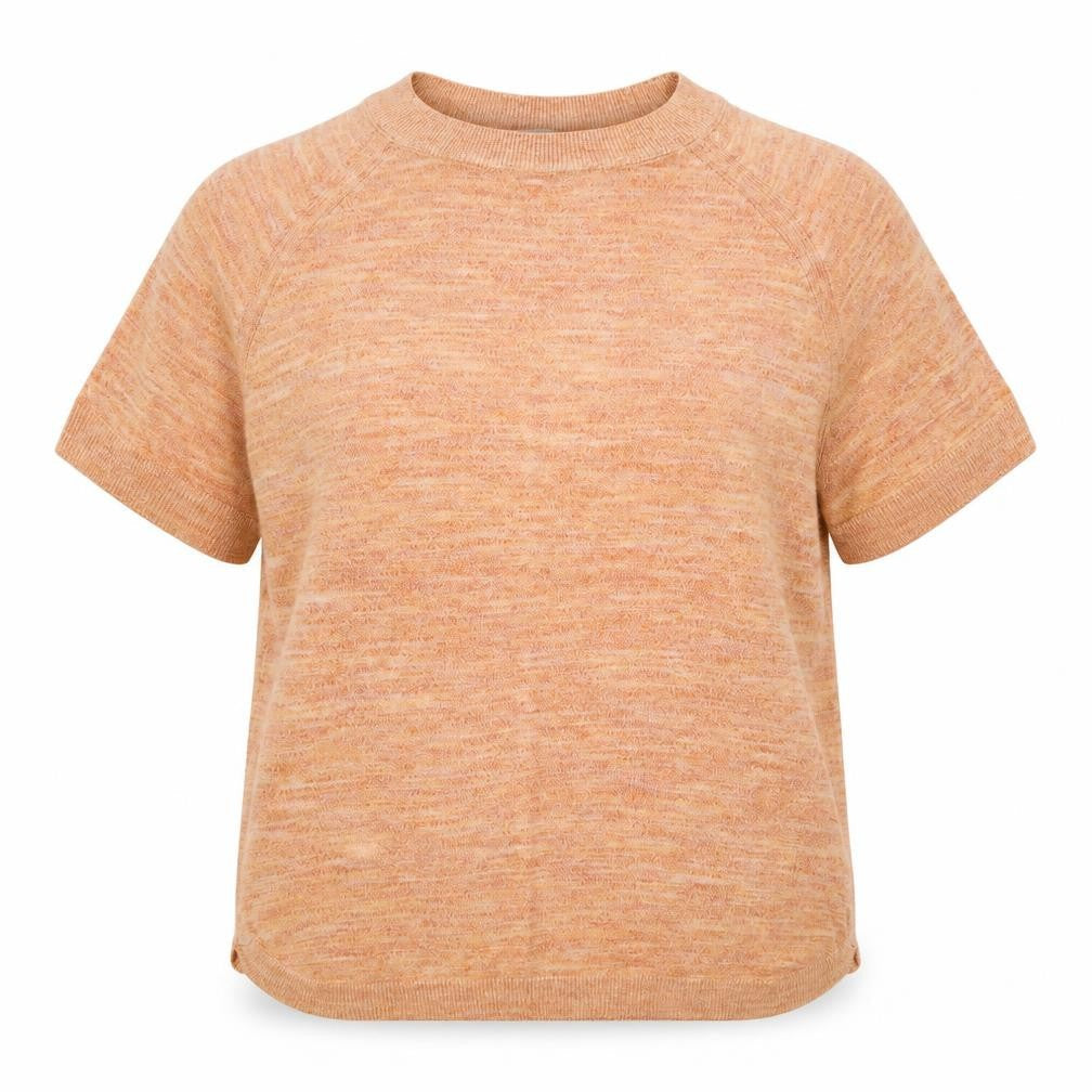 TU Womens Orange Crew Neck  Polyester Pullover Jumper Size 12