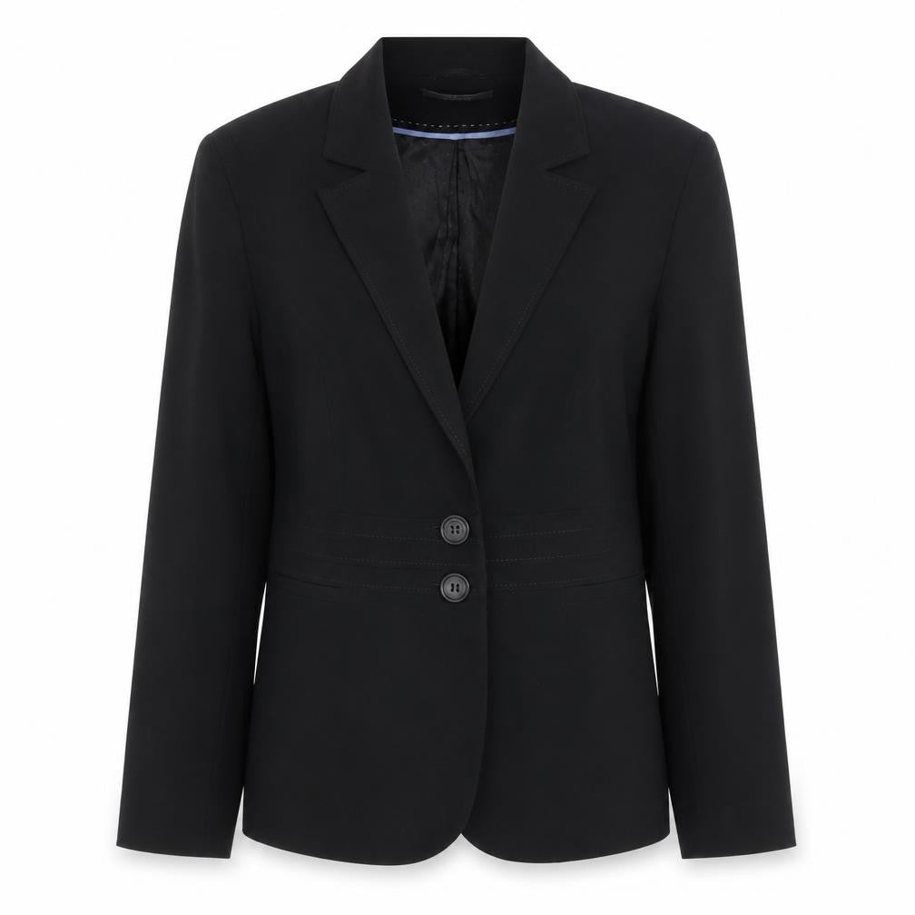 South Womens Black  Polyester Jacket Suit Jacket Size 10