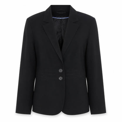 South Womens Black  Polyester Jacket Suit Jacket Size 10