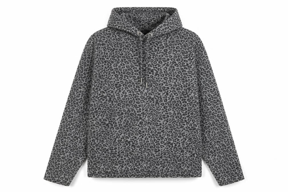F&F Womens Green Animal Print Polyester Pullover Hoodie Size 8