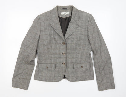 Next Womens Multicoloured Houndstooth Polyester Jacket Suit Jacket Size 14