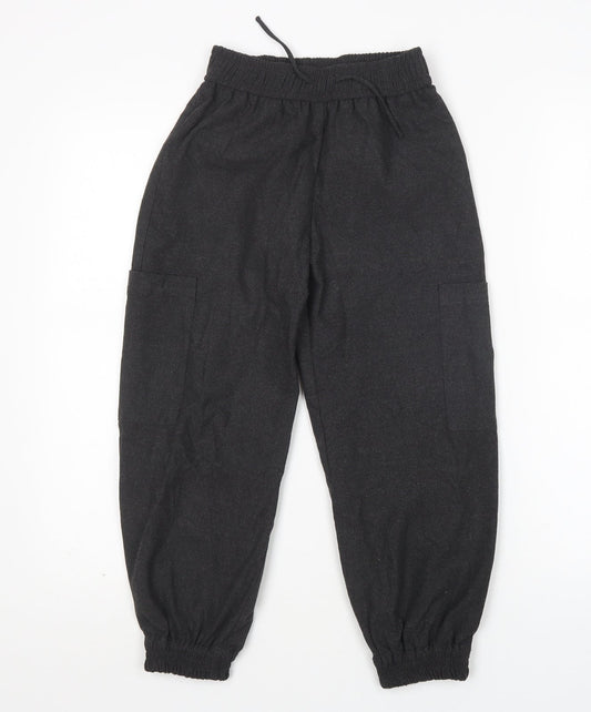Zara Girls Grey  Polyester Cargo Trousers Size 9 Months  Regular