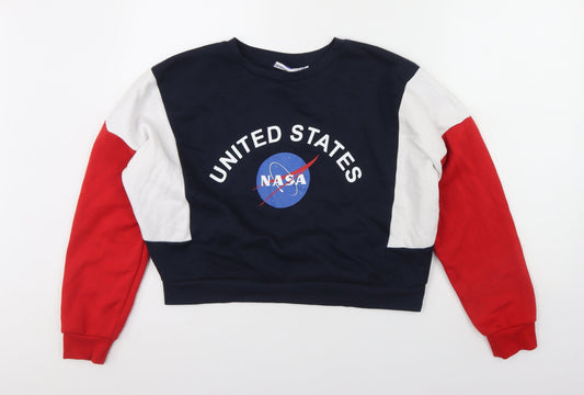 Primark Womens Multicoloured  Polyester Pullover Sweatshirt Size M   - nasa