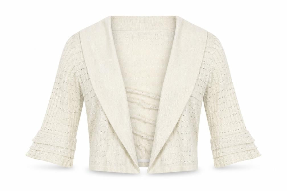 Marks & Spencer Womens Gold V-Neck  Viscose Cardigan Jumper Size 8