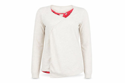 Next Womens Beige Round Neck  Cotton Pullover Jumper Size 10