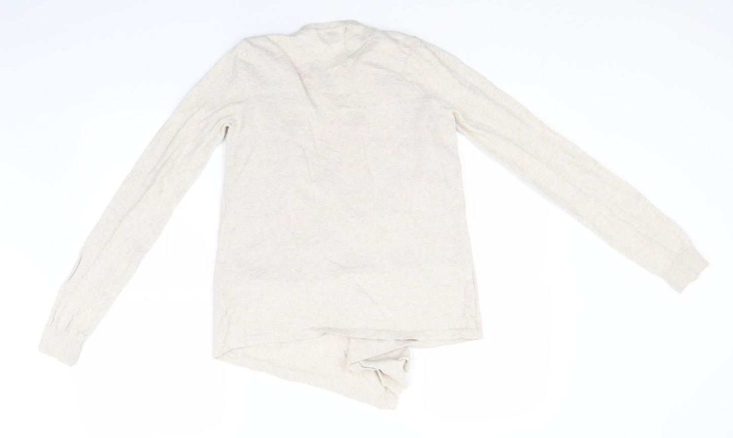 NEXT Womens Beige Round Neck  Cotton Pullover Jumper Size 10
