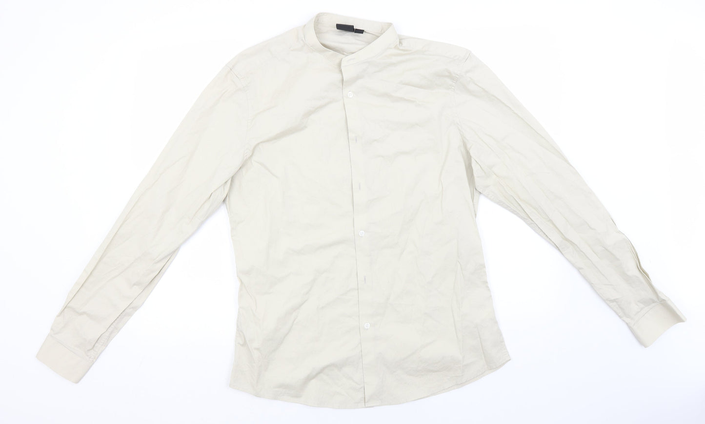 ASOS Womens Green  Cotton Basic Button-Up Size L Collared