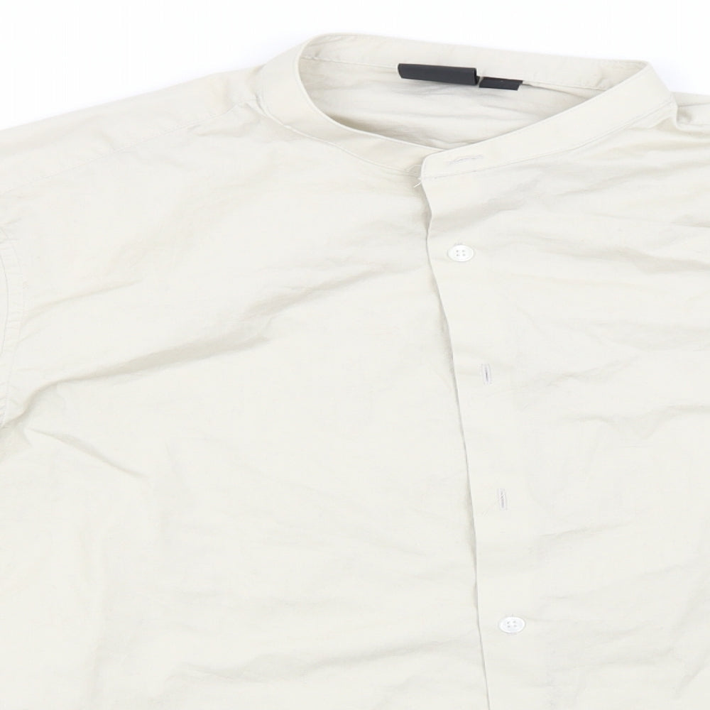 ASOS Womens Green  Cotton Basic Button-Up Size L Collared