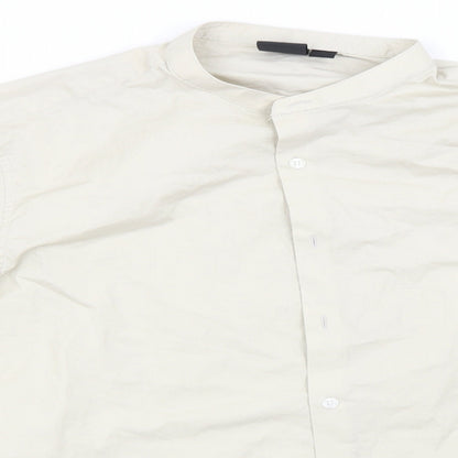 ASOS Womens Green  Cotton Basic Button-Up Size L Collared
