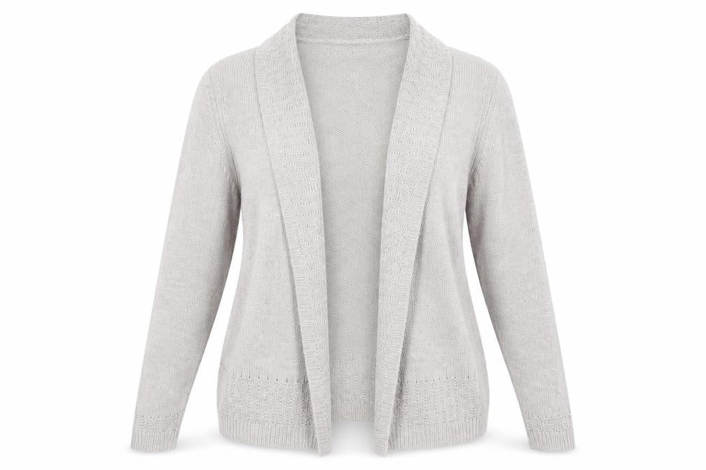 Marks & Spencer Womens Grey Roll Neck  Viscose Cardigan Jumper Size 12