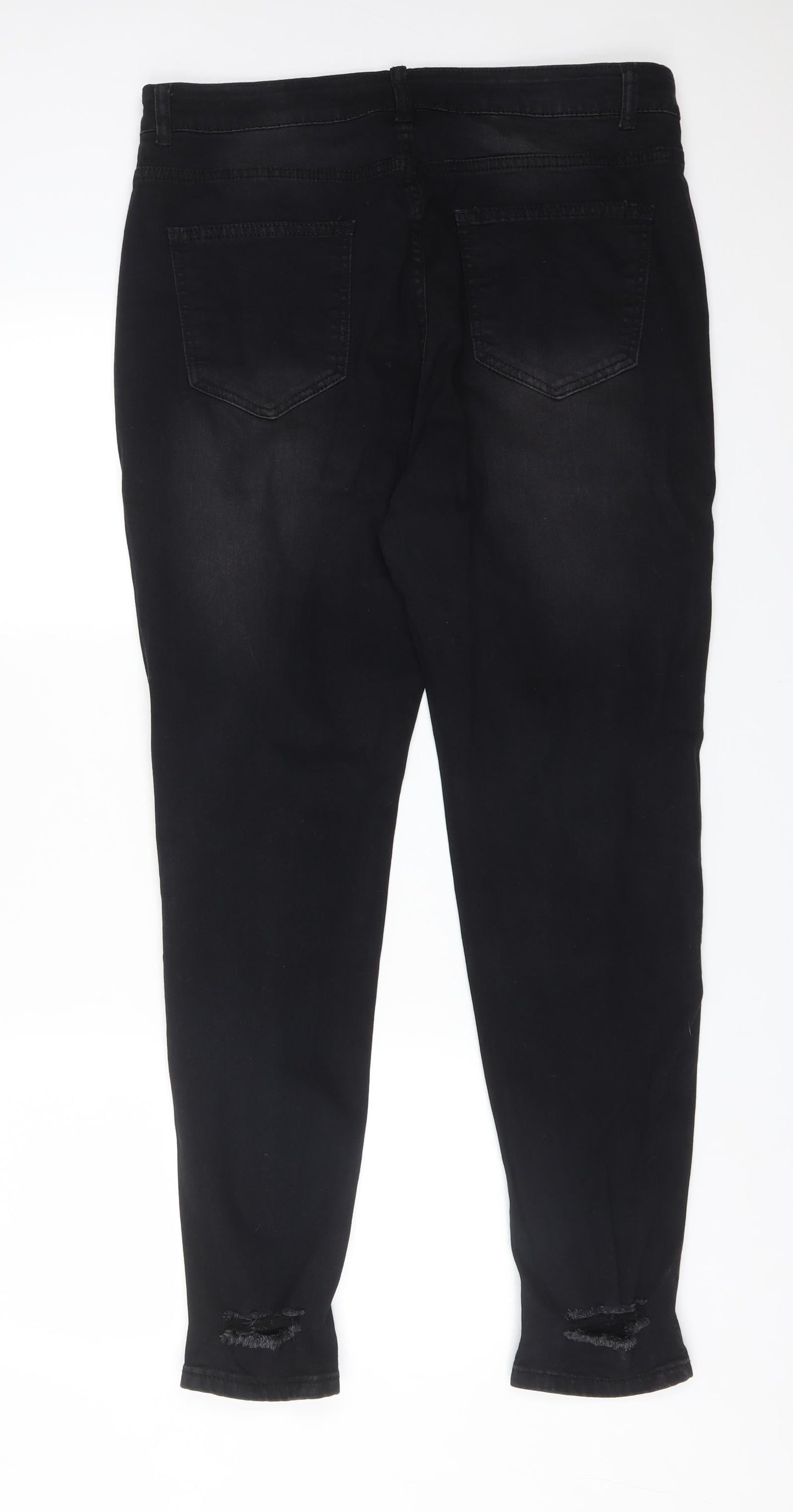 JEANS Womens Black  Cotton Skinny Jeans Size XL L29 in Regular