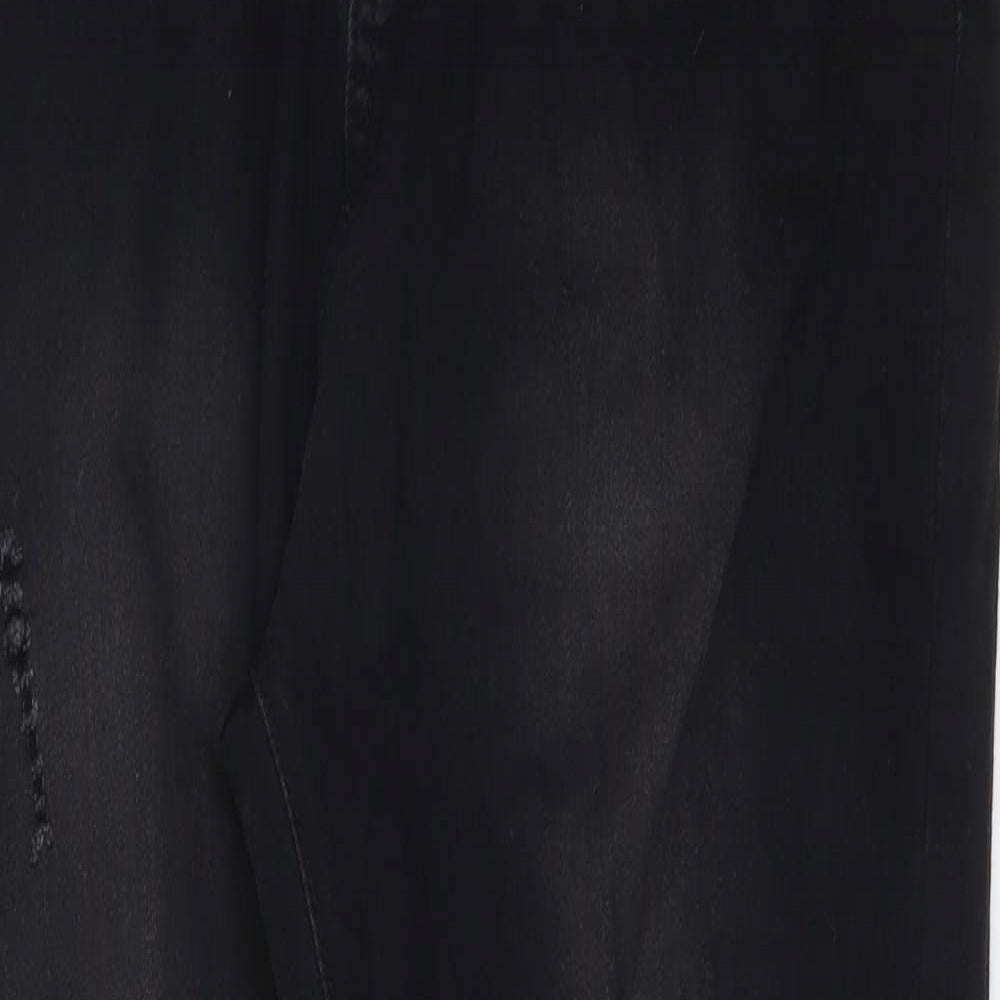 JEANS Womens Black  Cotton Skinny Jeans Size XL L29 in Regular