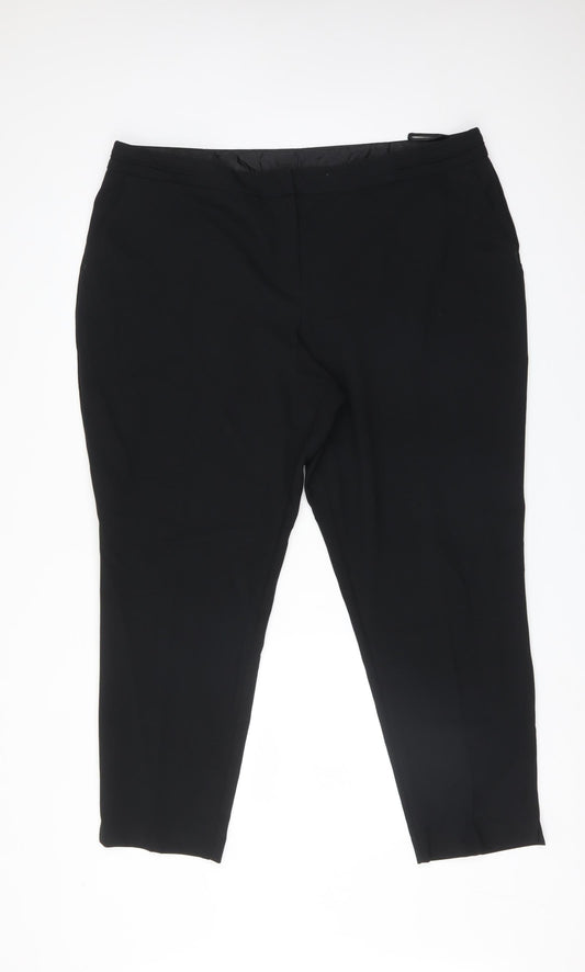BHS Womens Black  Polyester Dress Pants Trousers Size 20 L28 in Regular