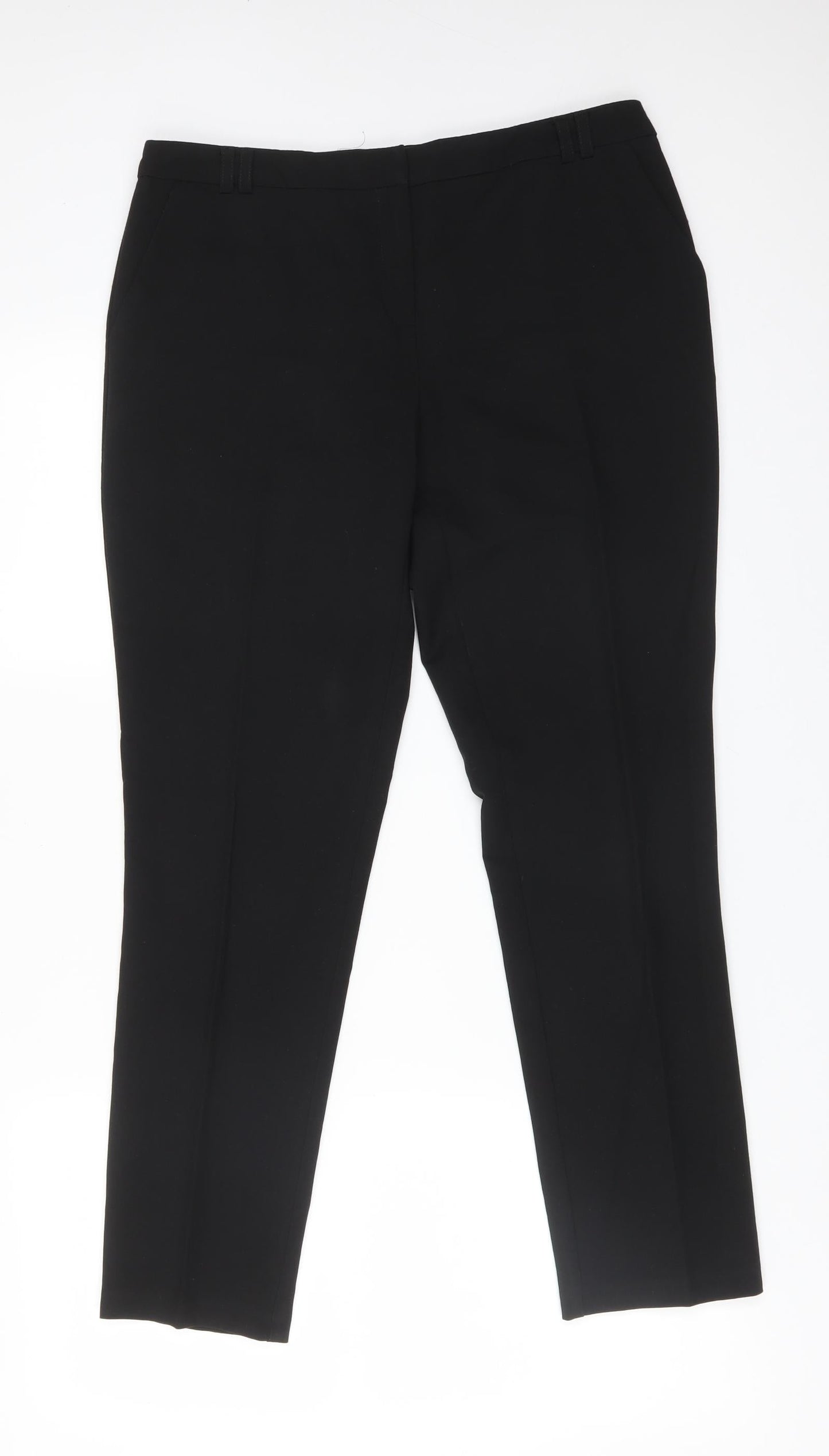 Atmosphere Womens Black  Polyester Carrot Trousers Size 10 L27 in Regular