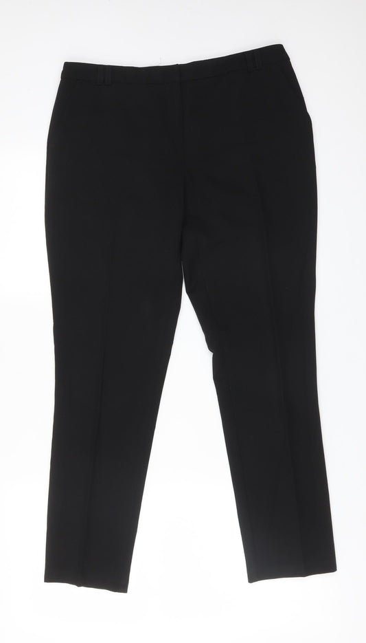 Atmosphere Womens Black  Polyester Carrot Trousers Size 10 L27 in Regular