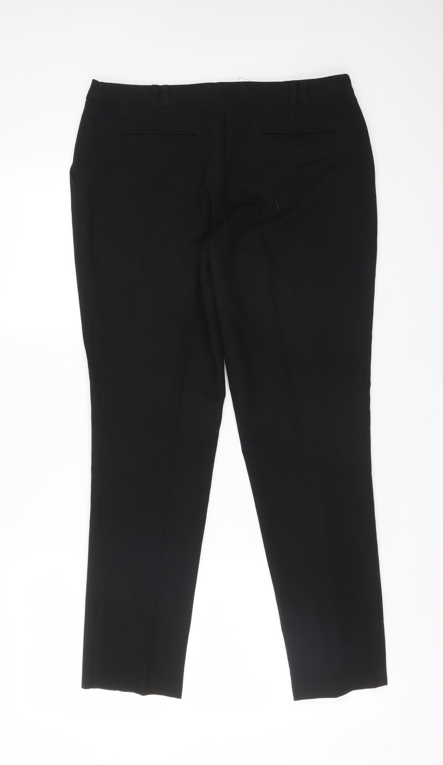 Atmosphere Womens Black  Polyester Carrot Trousers Size 10 L27 in Regular