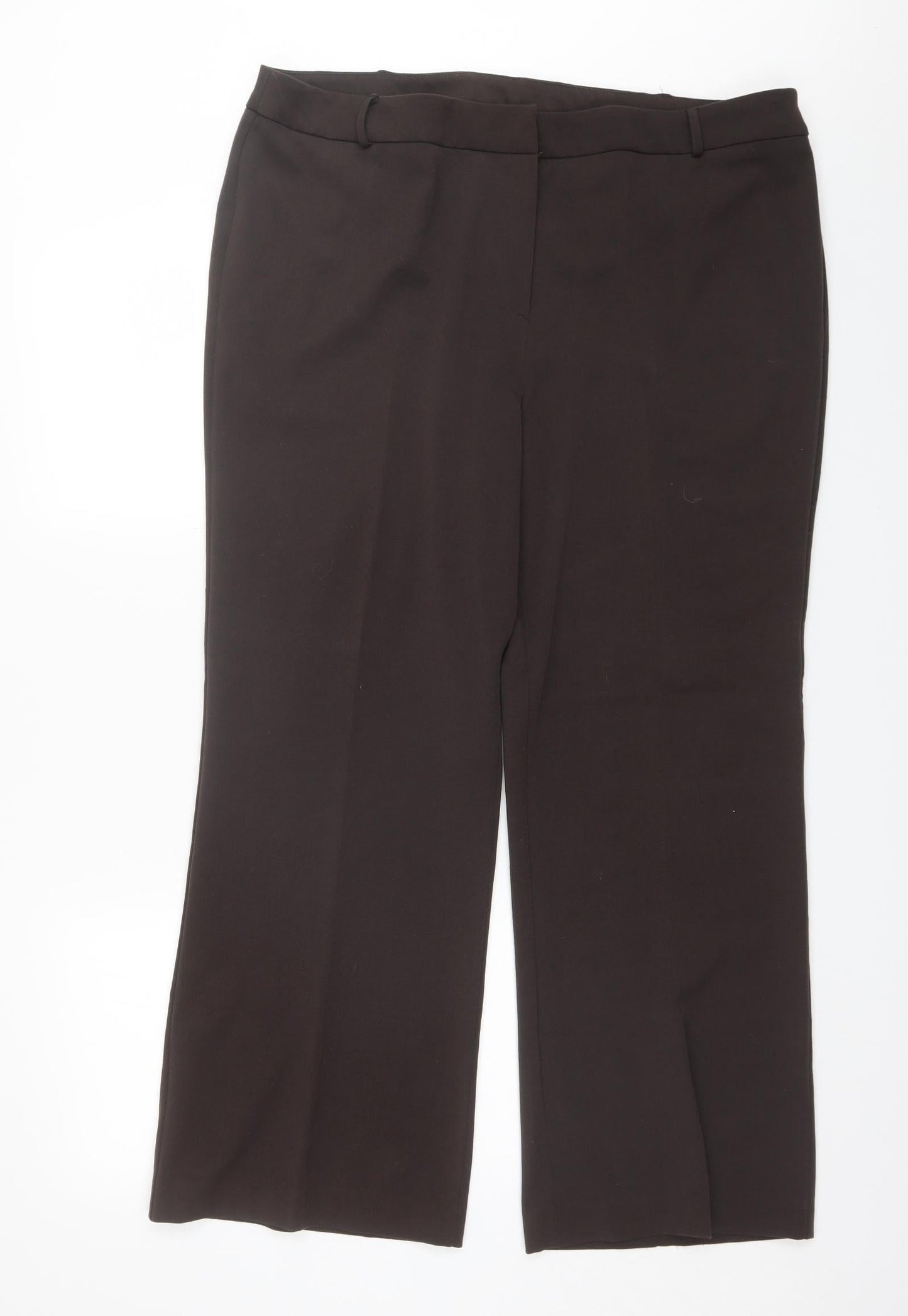 Berkertex Womens Brown  Polyester Dress Pants Trousers Size 20 L28 in Regular