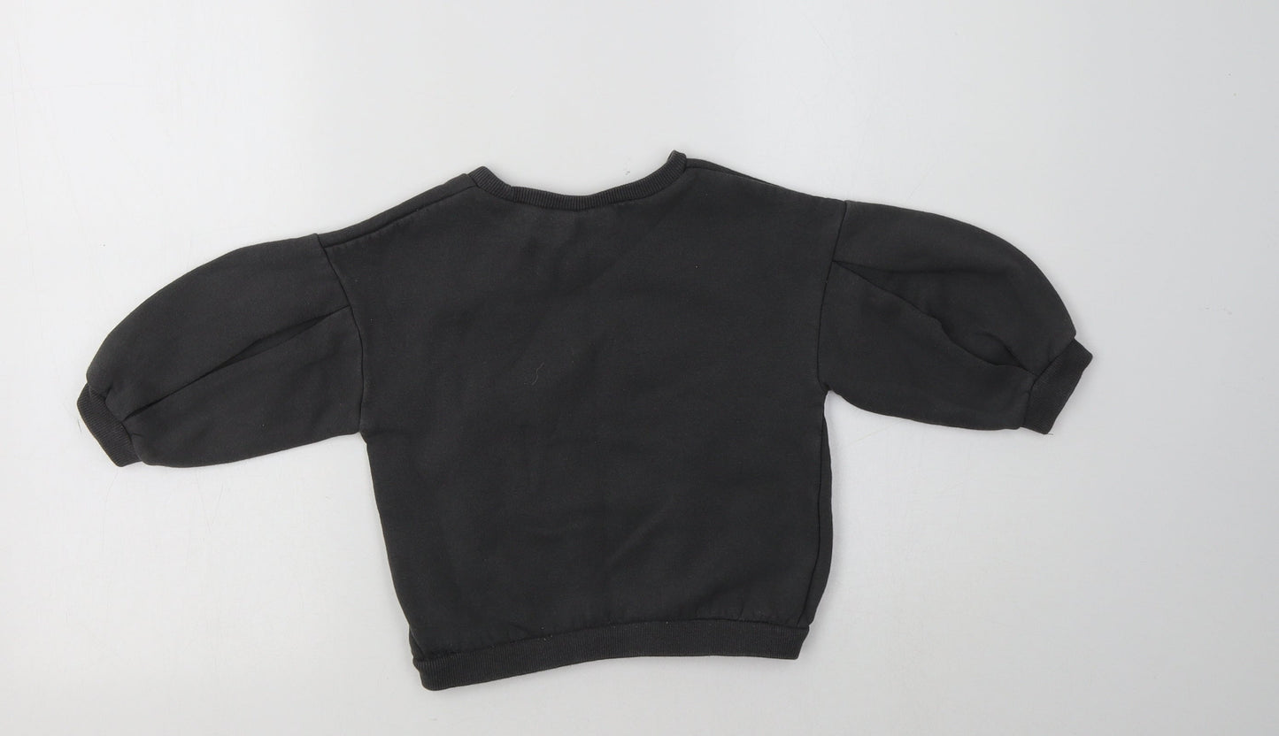 Primark Girls Grey  Cotton Pullover Sweatshirt Size 2-3 Years   - Elsa