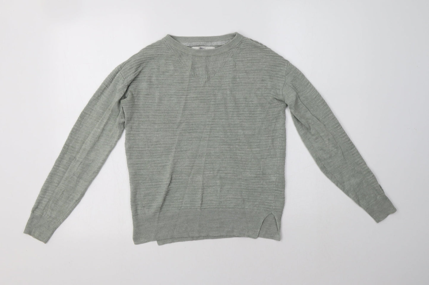 NEXT Womens Green Crew Neck  Viscose Pullover Jumper Size 6