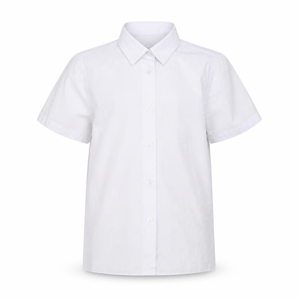 Marks & Spencer Boys White  Polyester Basic Button-Up Size 7-8 Years Collared  - School Wear