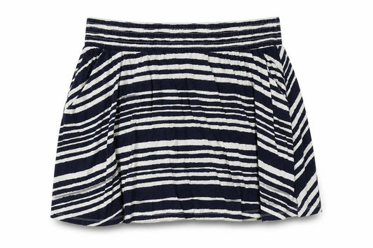 H&M Womens Blue Striped Cotton Flare Skirt Size M