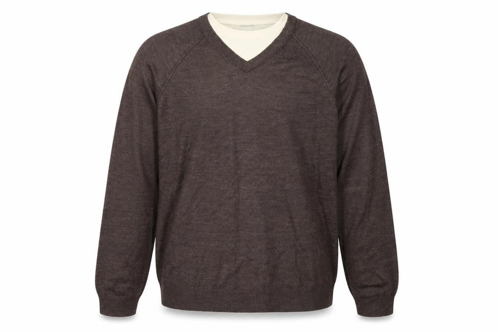 Urban Spirit Mens Brown Round Neck  Acrylic Pullover Jumper Size XL