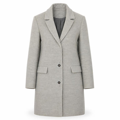Topshop Womens Grey   Overcoat Coat Size 6  Snap