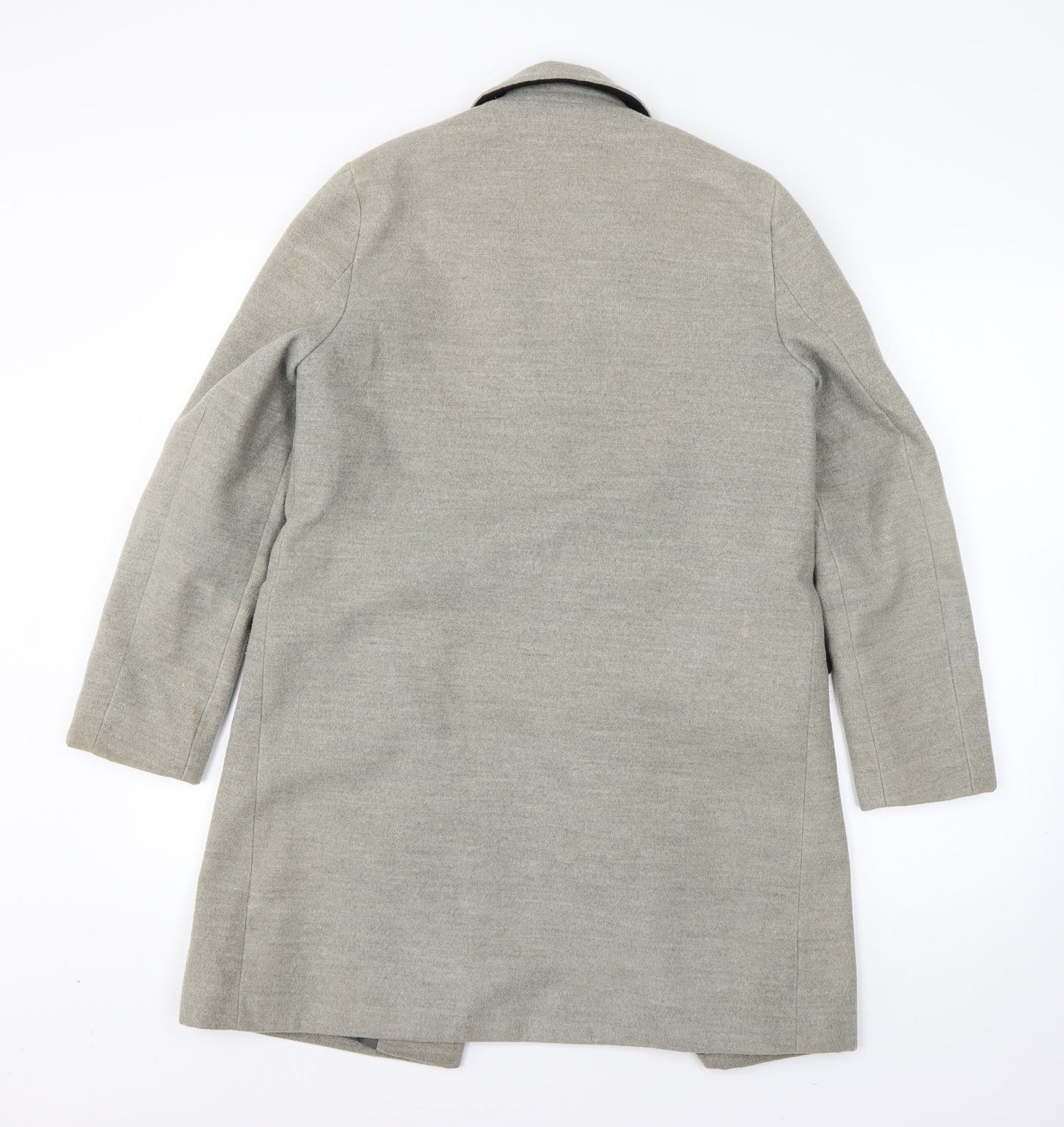 Topshop Womens Grey   Overcoat Coat Size 6  Snap