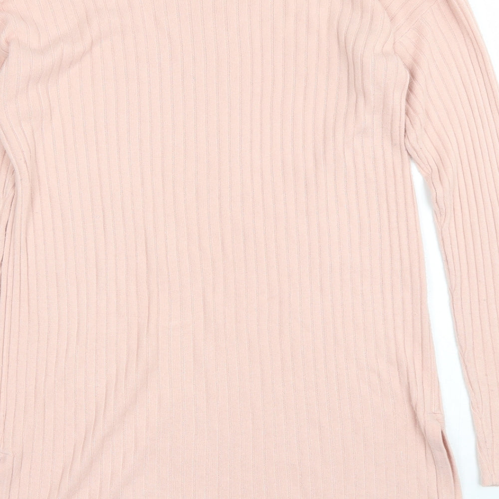 By Design Womens Pink  Acrylic Jacket Dress  Size S  Round Neck