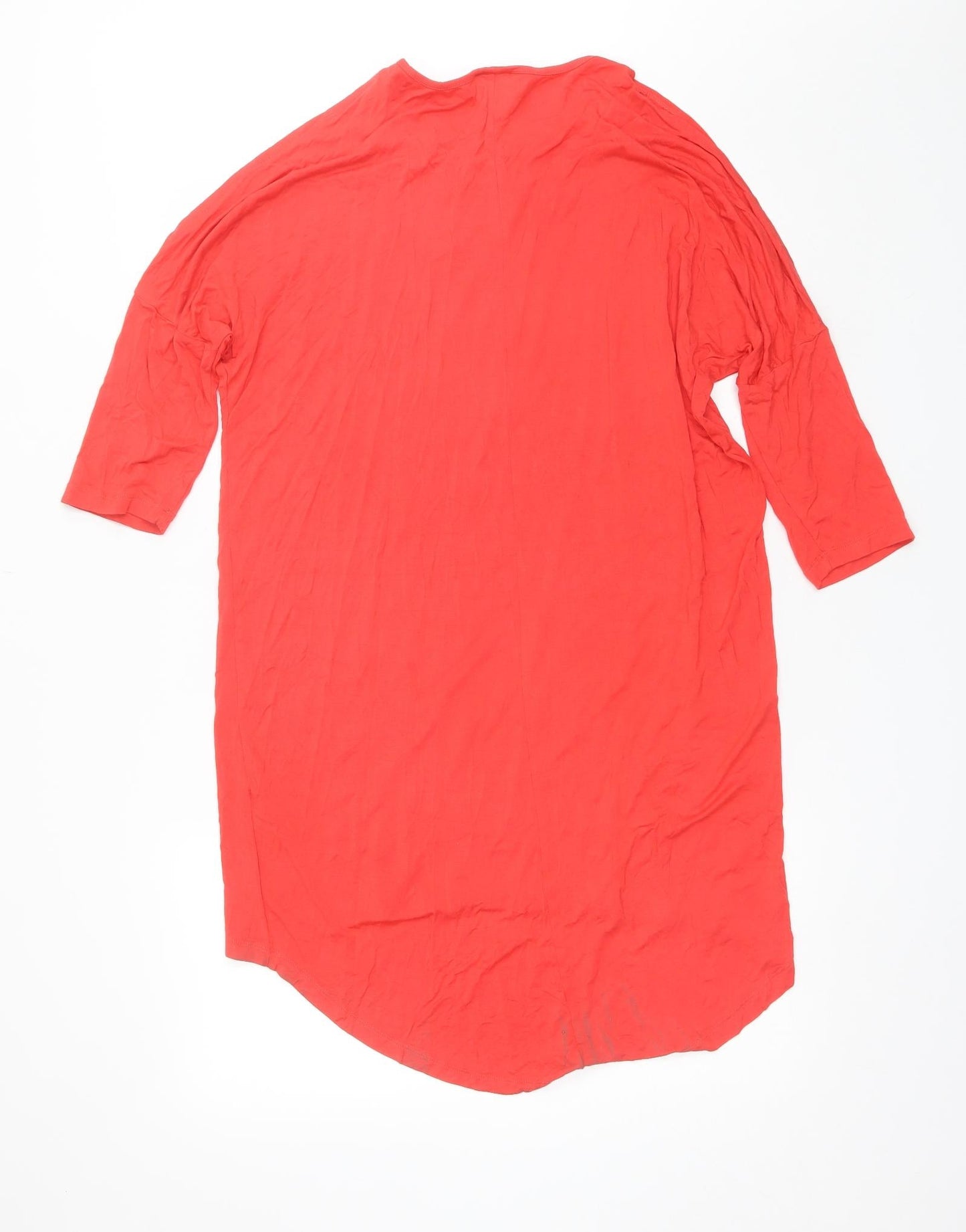 Vera Moda Womens Red  Viscose Shift  Size M  Round Neck