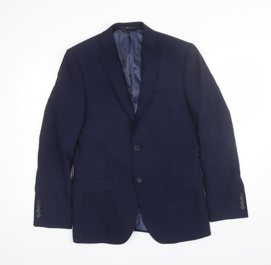 Marks and Spencer Mens Blue  Wool Jacket Blazer Size 38