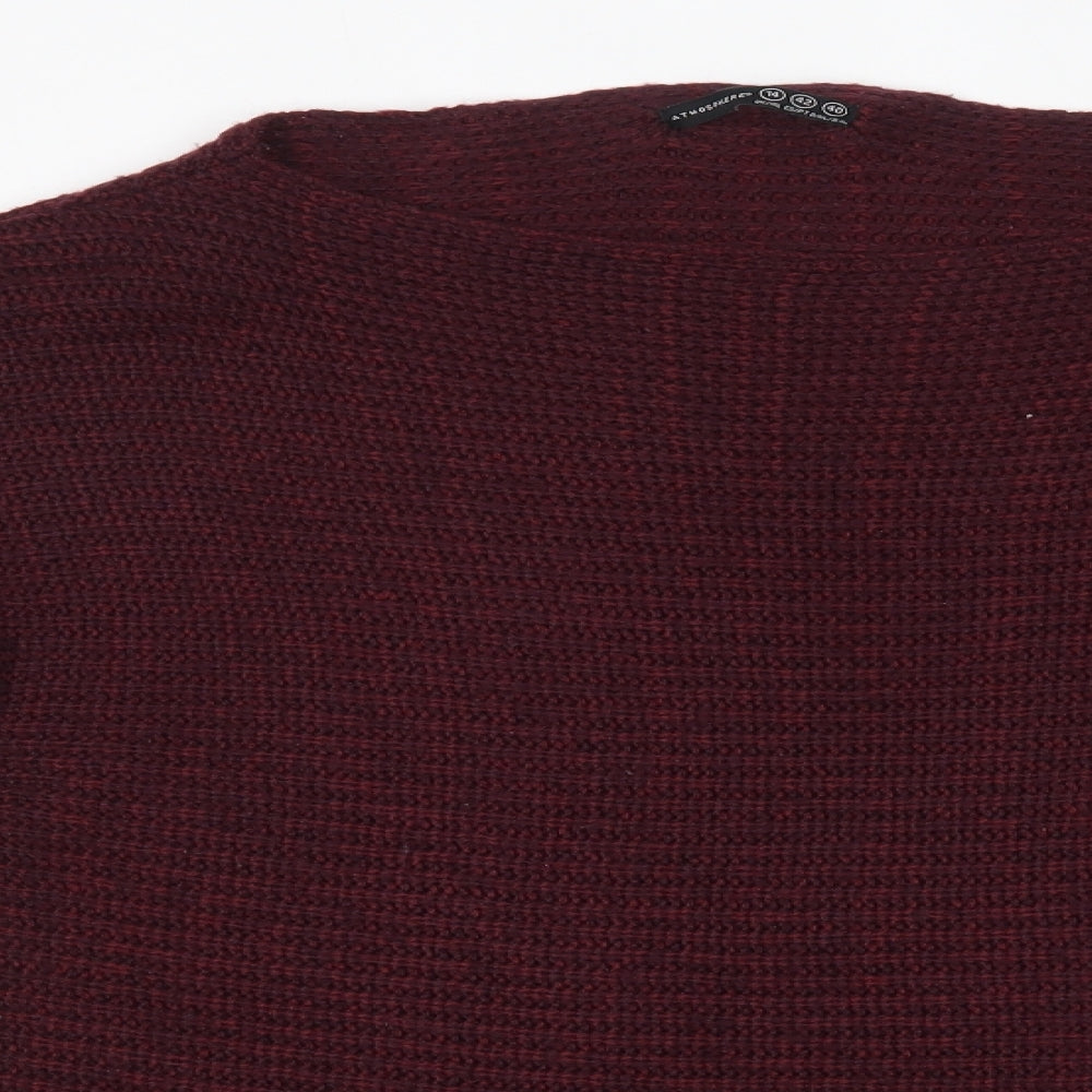 Primark Womens Purple Round Neck  Acrylic Pullover Jumper Size 14