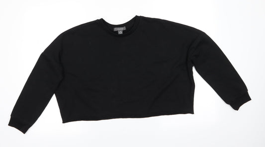 Primark Womens Black  Polyester Pullover Sweatshirt Size XS   - Cropped
