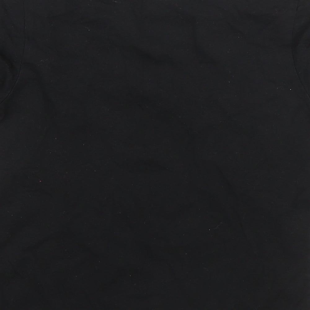 Urban Dept Boys Black  Cotton Basic T-Shirt Size 6 Years Round Neck  - leopard