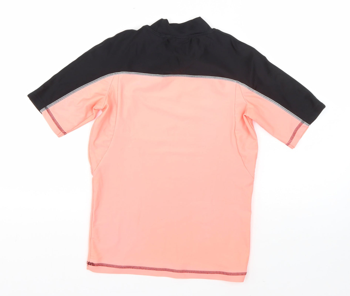 NEXT Boys Orange  Nylon Basic T-Shirt Size 10 Years High Neck