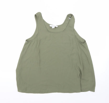 Atmosphere Womens Green  Polyester Basic Blouse Size 10 Round Neck