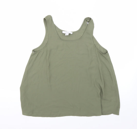 Atmosphere Womens Green  Polyester Basic Blouse Size 10 Round Neck